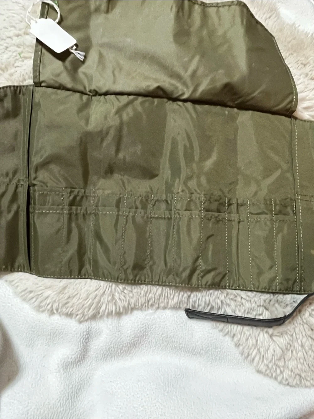 Olive Makeup Brush Roll Organizer 02-10R